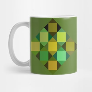 Abstract Tiles - green tones Mug